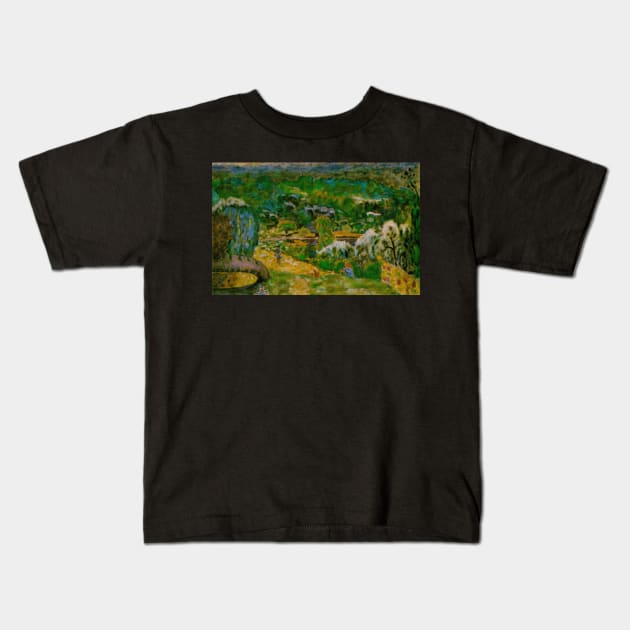 a spring landscape - Pierre Bonnard Kids T-Shirt by Kollagio